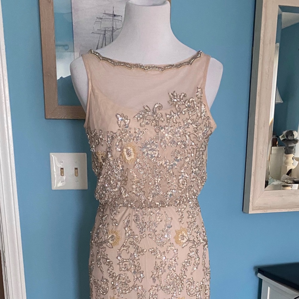 Aidan Mattox gown. Champagne color, US size 8.
